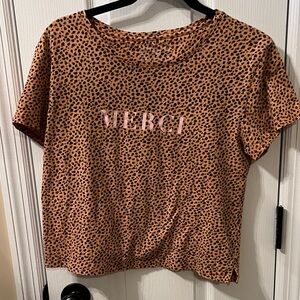 Anthropologie Merci Leopard Print Women's cropped teen. M.